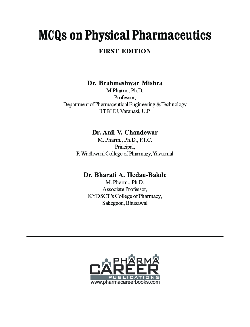 MCQs on Physical Pharmaceutics - Page 2