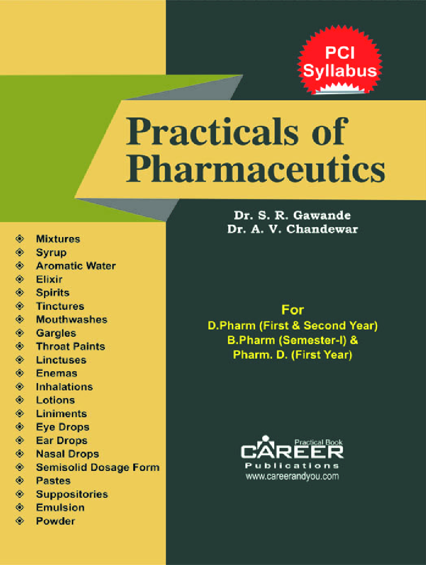 Practicals of Pharmaceutics - Page 1