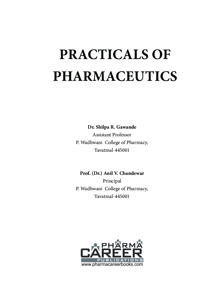 Practicals of Pharmaceutics - Page 4