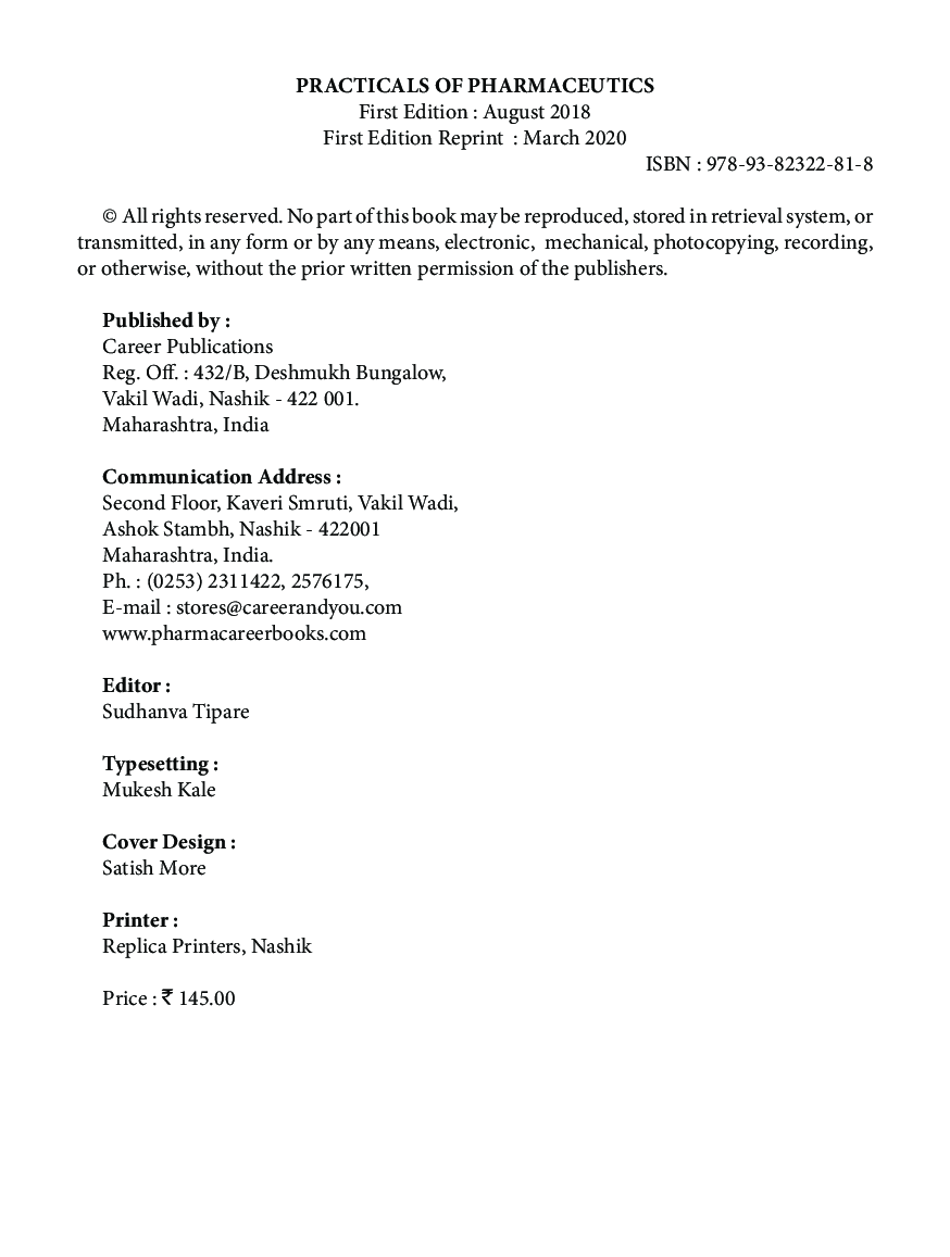 Practicals of Pharmaceutics - Page 5