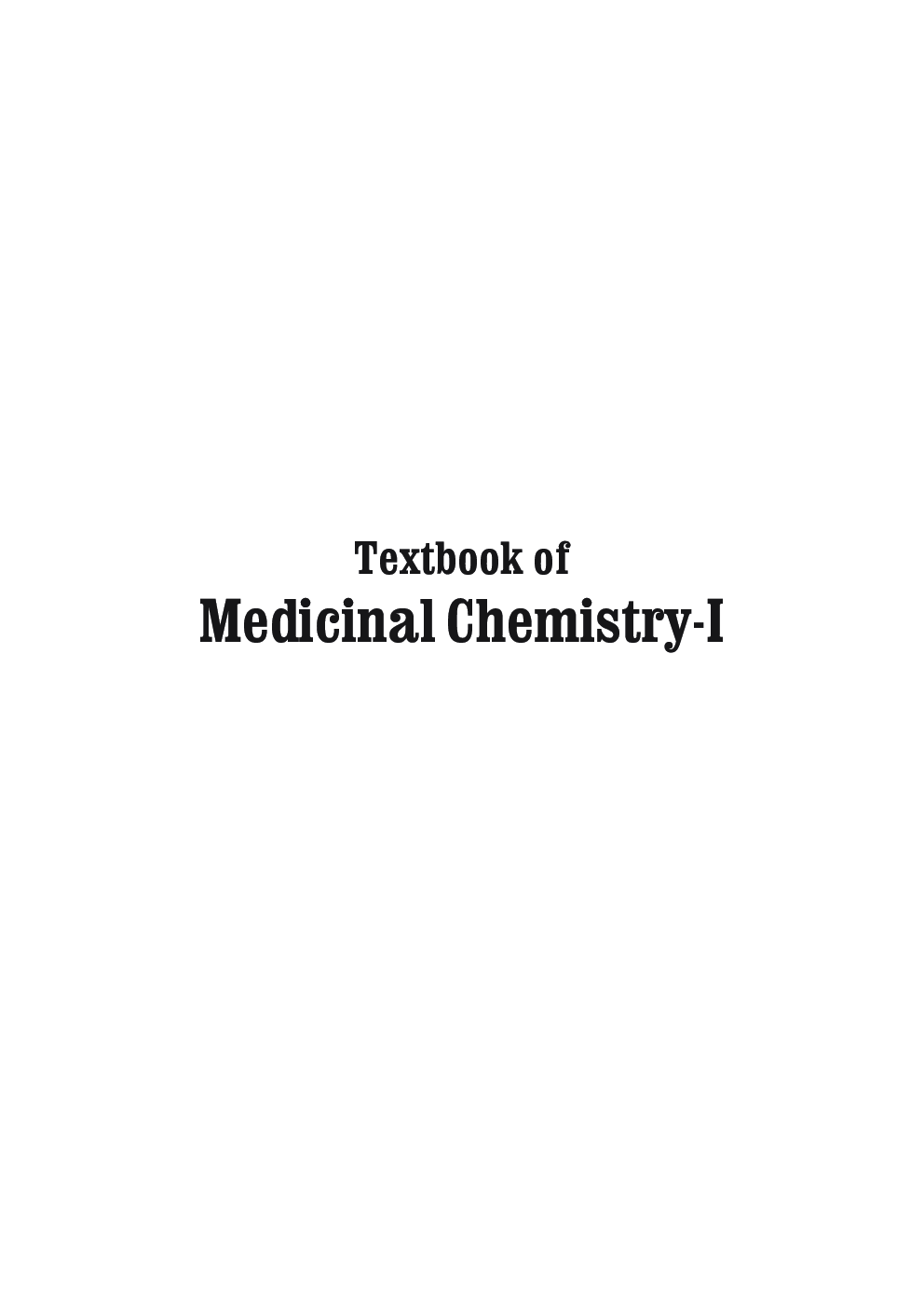 Textbook of Medicinal Chemistry-I - Page 2