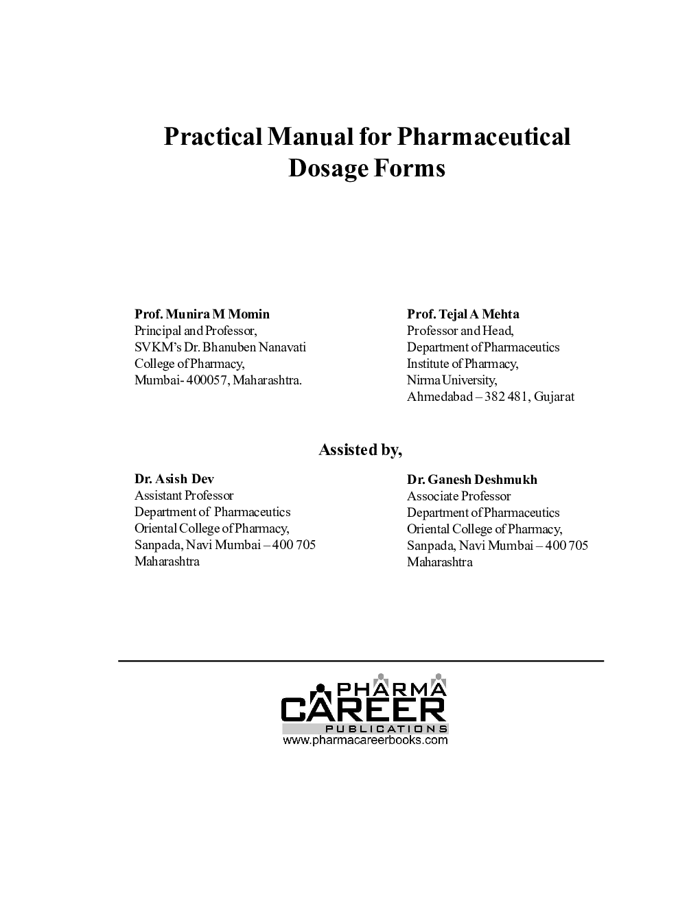 Practical Manual for Pharmaceutical Dosage Forms - Page 4