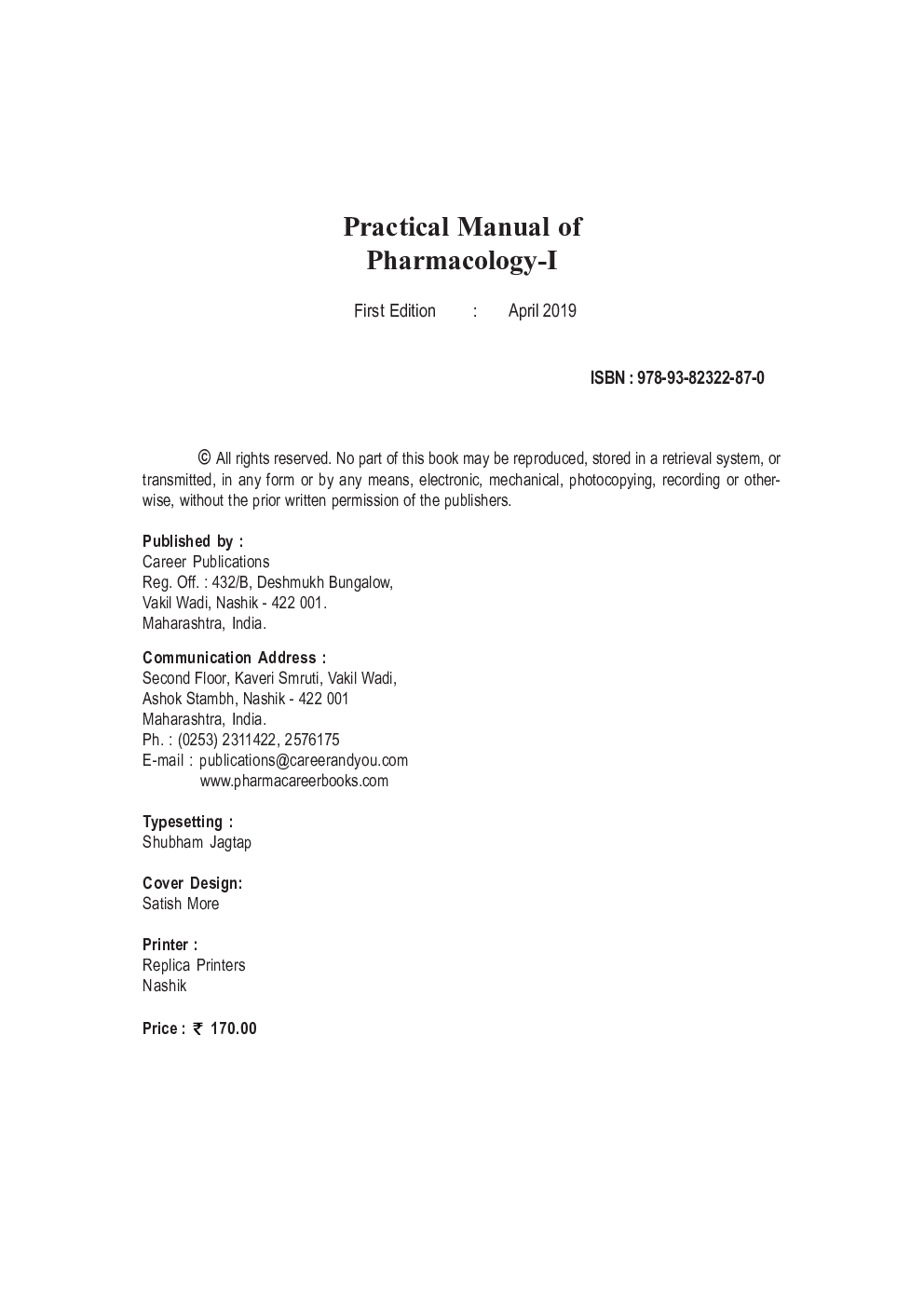Practical Manual of Pharmacology-I - Page 5