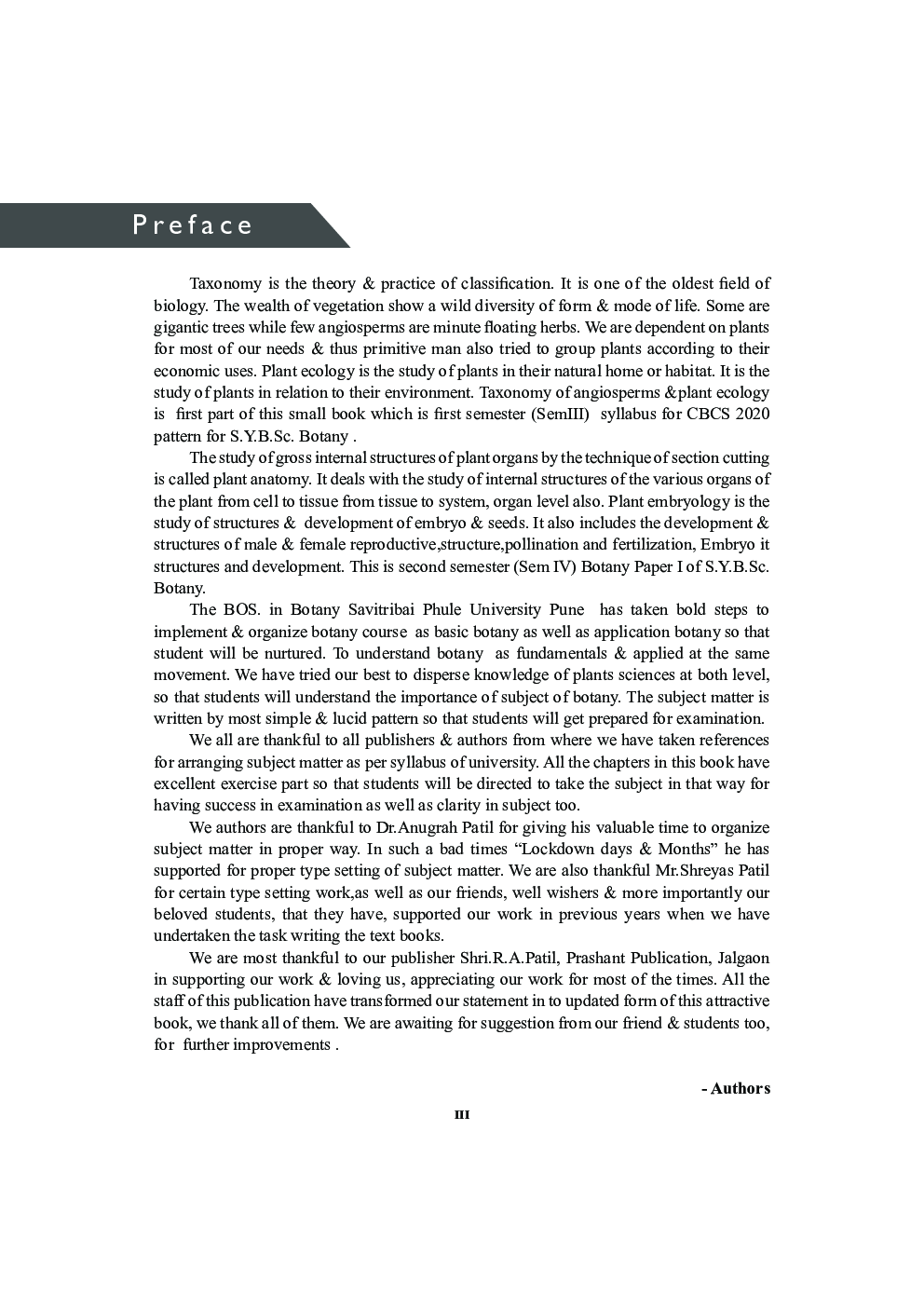 Taxonomy of Angiosperms and Plant Ecology , Plant Anatomy and Embryology (SPPU) - Page 4