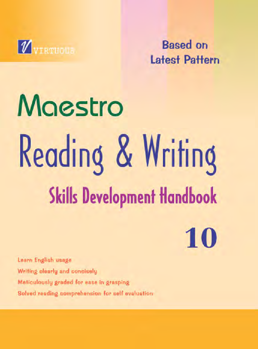 Maestro Reading & Writing Skills Development Handbook For Class 10 - Page 1