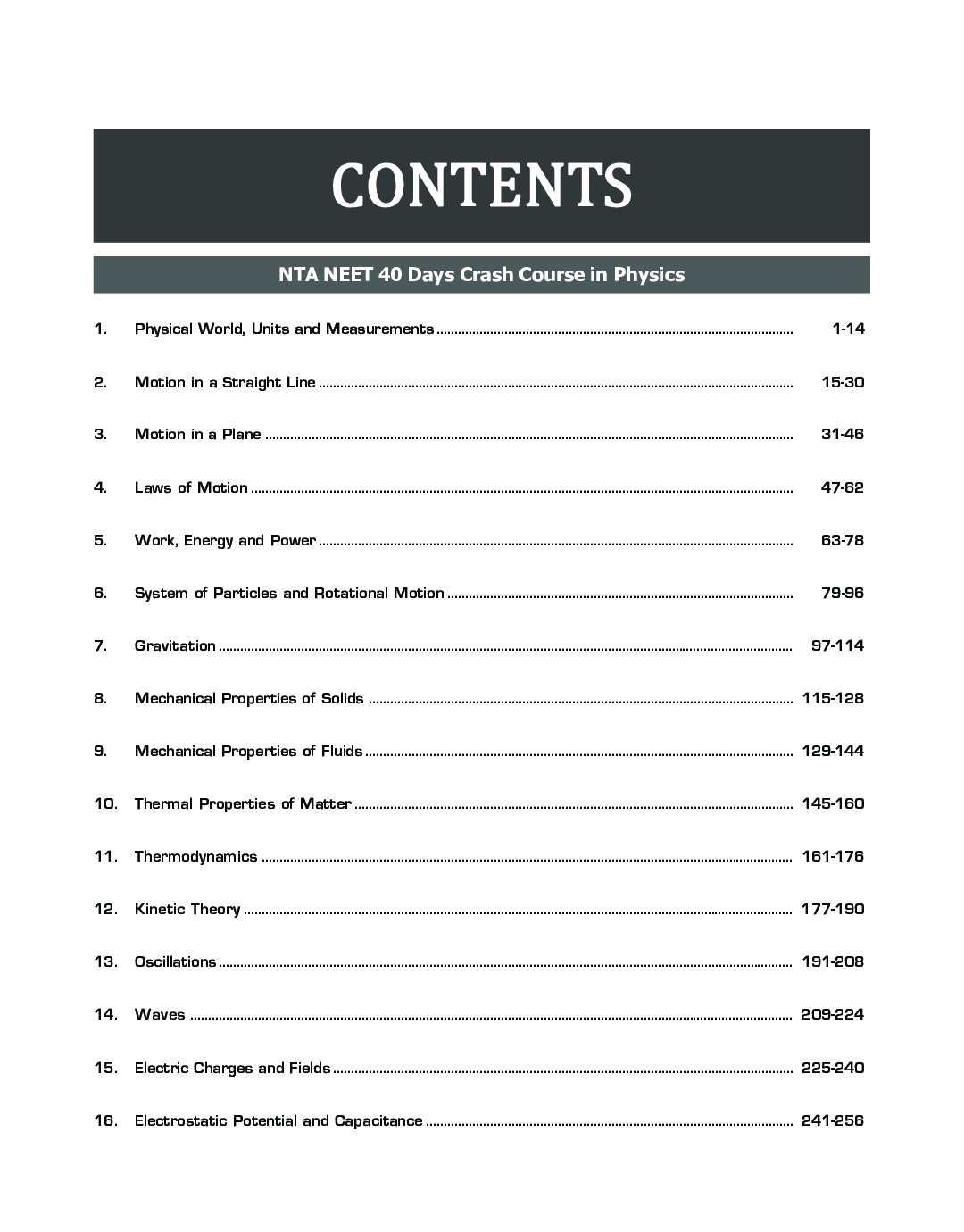 NTA NEET 40 Days Crash Course In  Physics With 31 Online Test Series 3rd Edition - Page 4