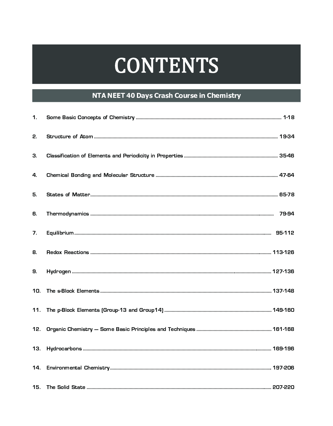NTA NEET 40 Days Crash Course In  Chemistry With 32 Online Test Series 3rd Edition - Page 4
