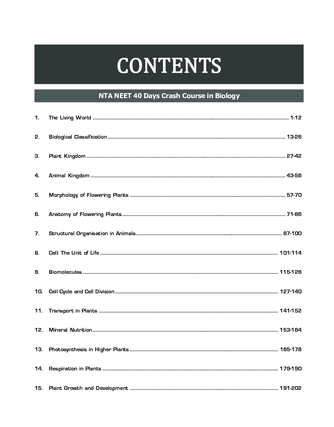 NTA NEET 40 Days Crash Course In  Biology With 41 Online Test Series 3rd Edition - Page 4