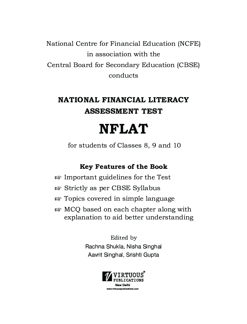 NFLAT National Financial  Literacy Assessment Test   - Page 2
