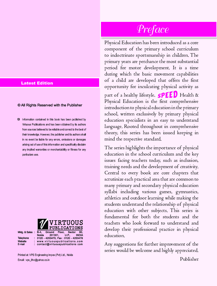 Speed Health and Physical Education For Class 8 - Page 3