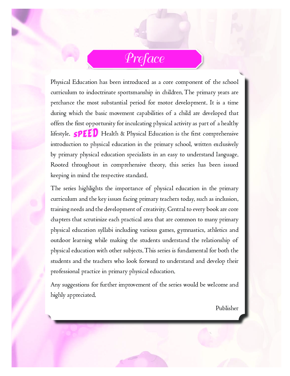 Speed Health and Physical Education For Class 9 - Page 4