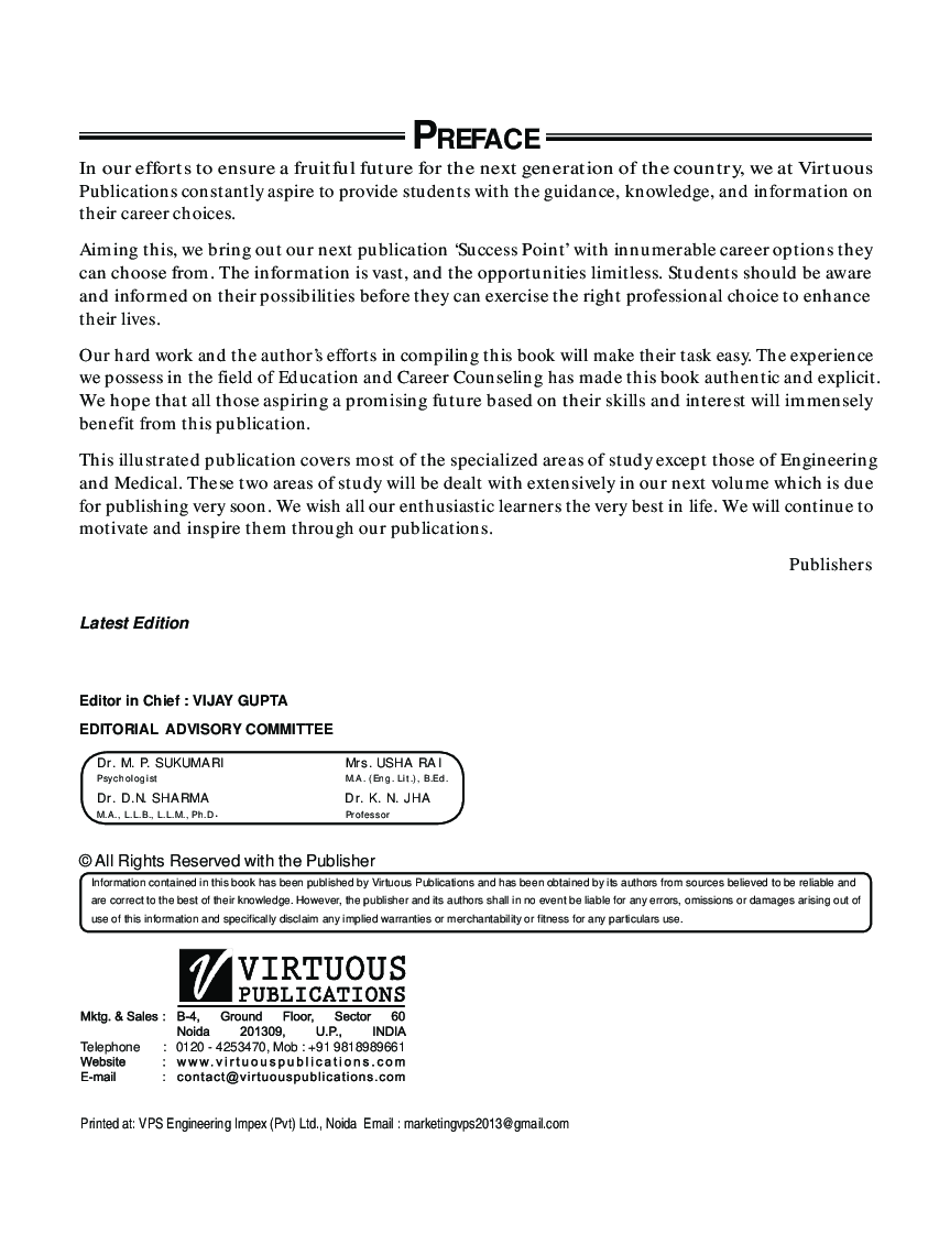 Success Point A Guide to Right career choices - Page 3