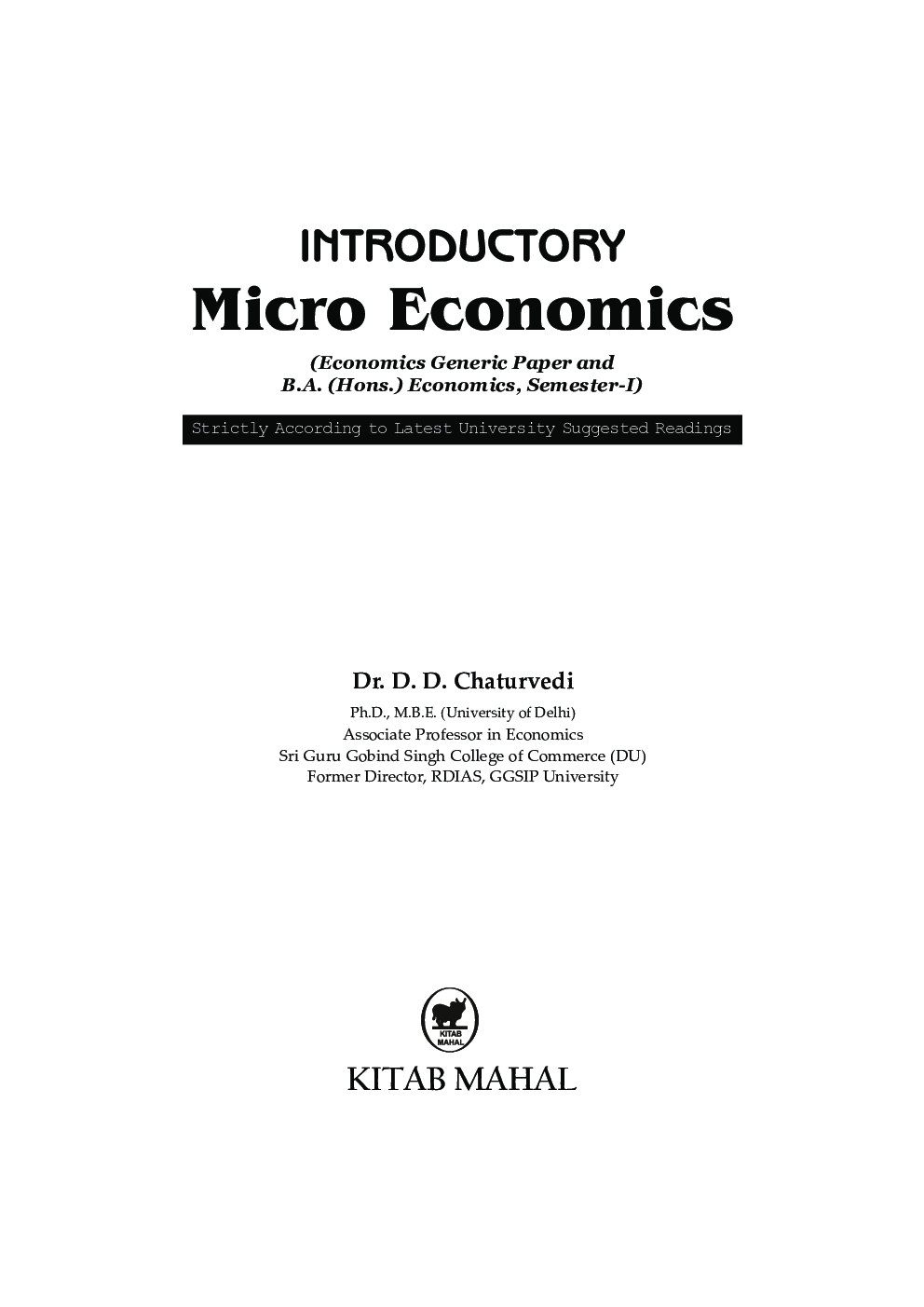 Introductory Micro Economics - Page 2