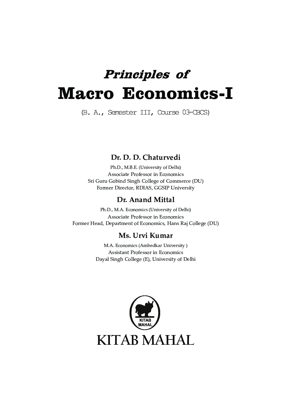 Principles Of Macro Economics - I - Page 2