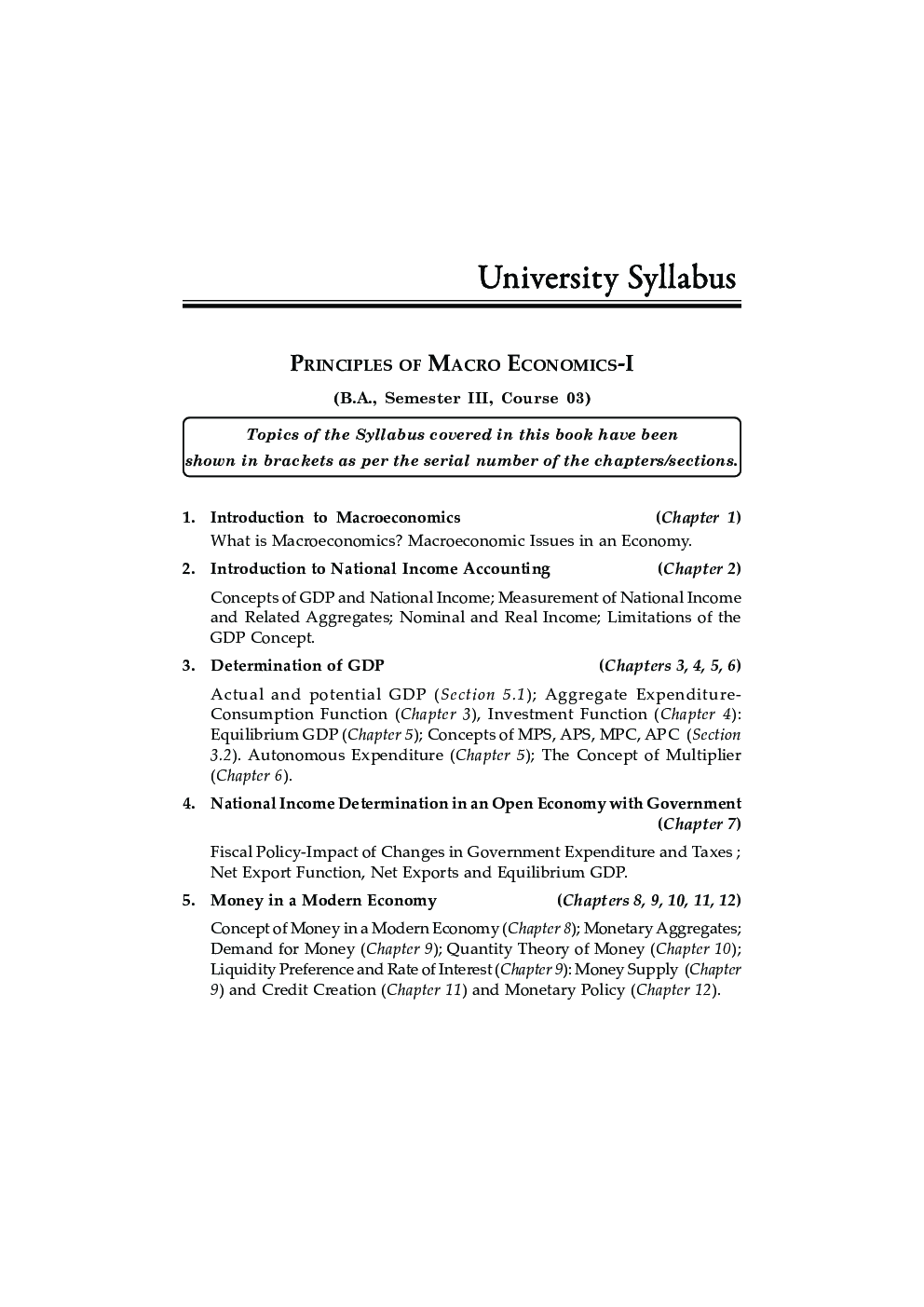 Principles Of Macro Economics - I - Page 5
