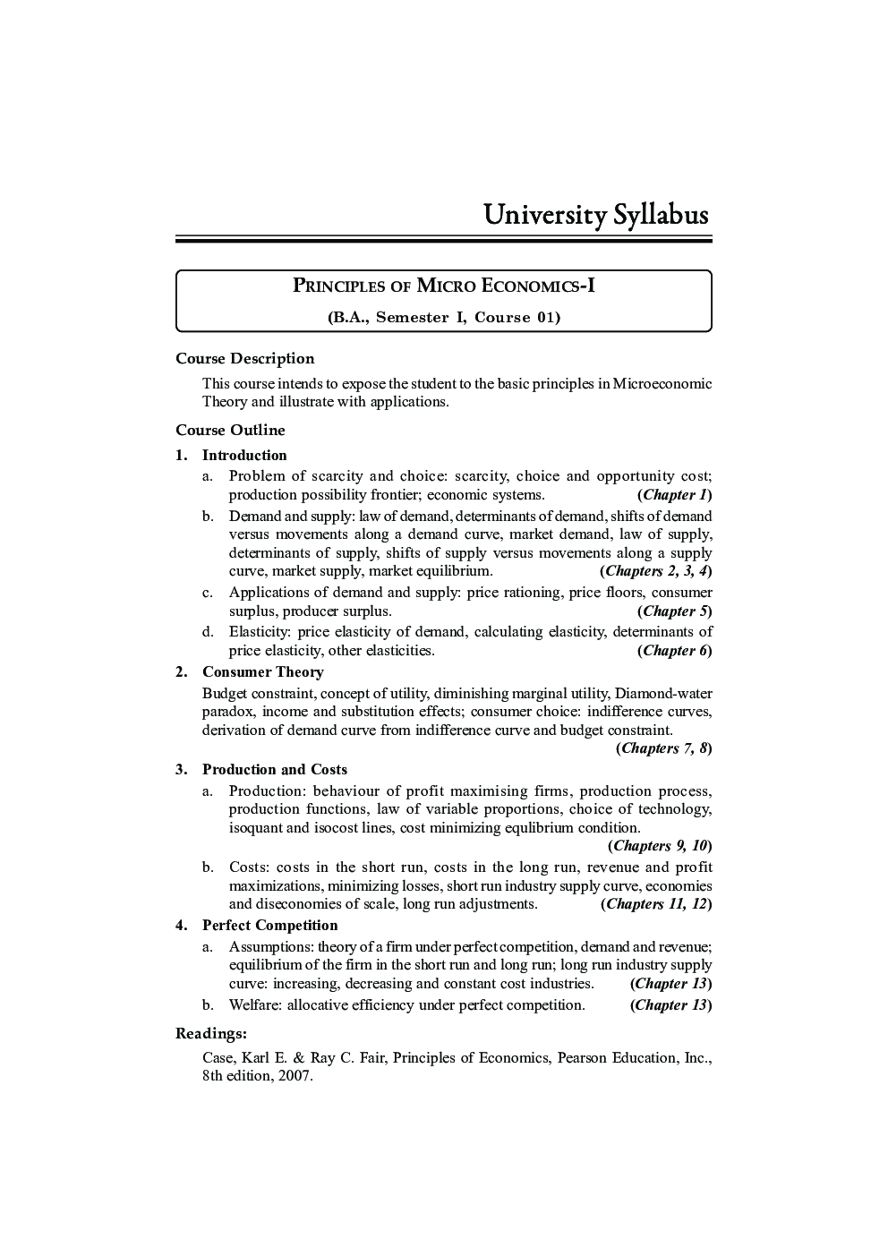 Principles Of Micro Economics -I - Page 5
