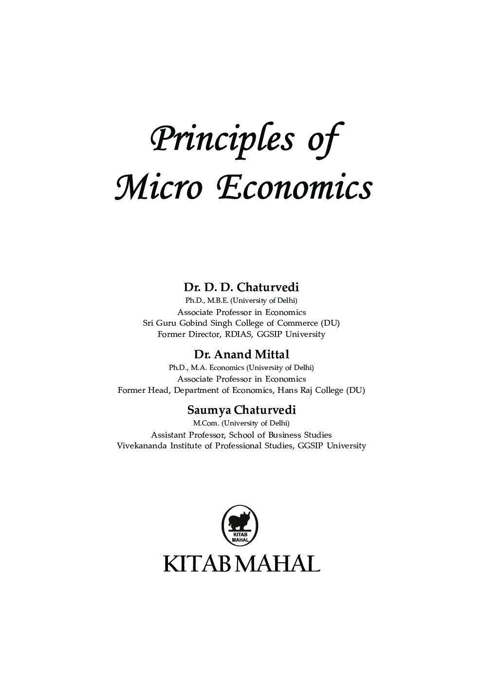 Principles Of Micro Economics - Page 2