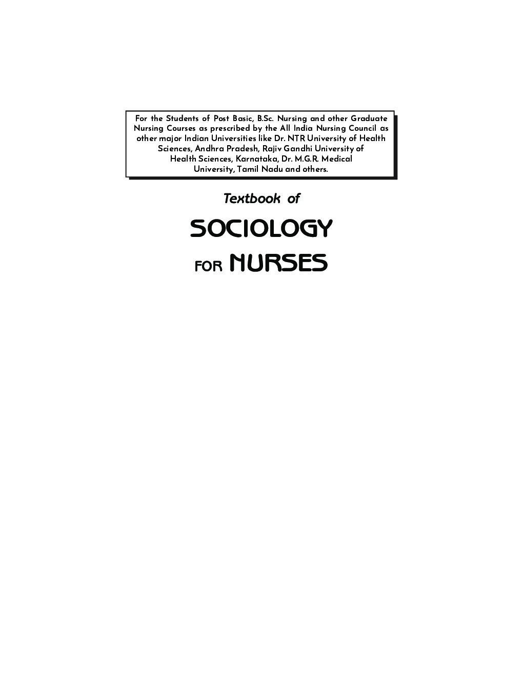 Textbook Of Sociology For Nurses - Page 2