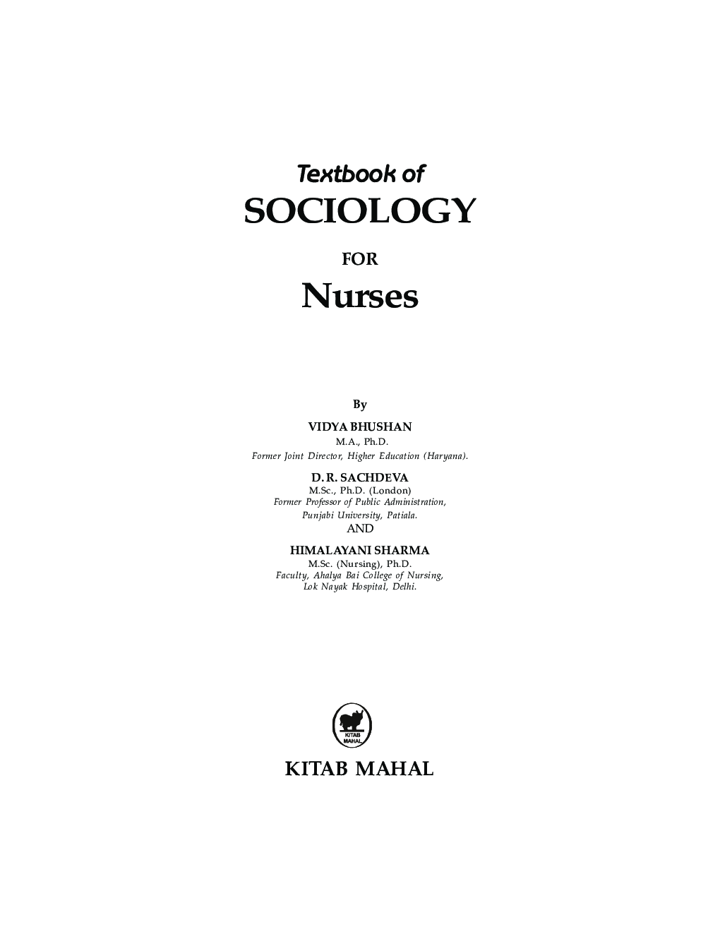 Textbook Of Sociology For Nurses - Page 4