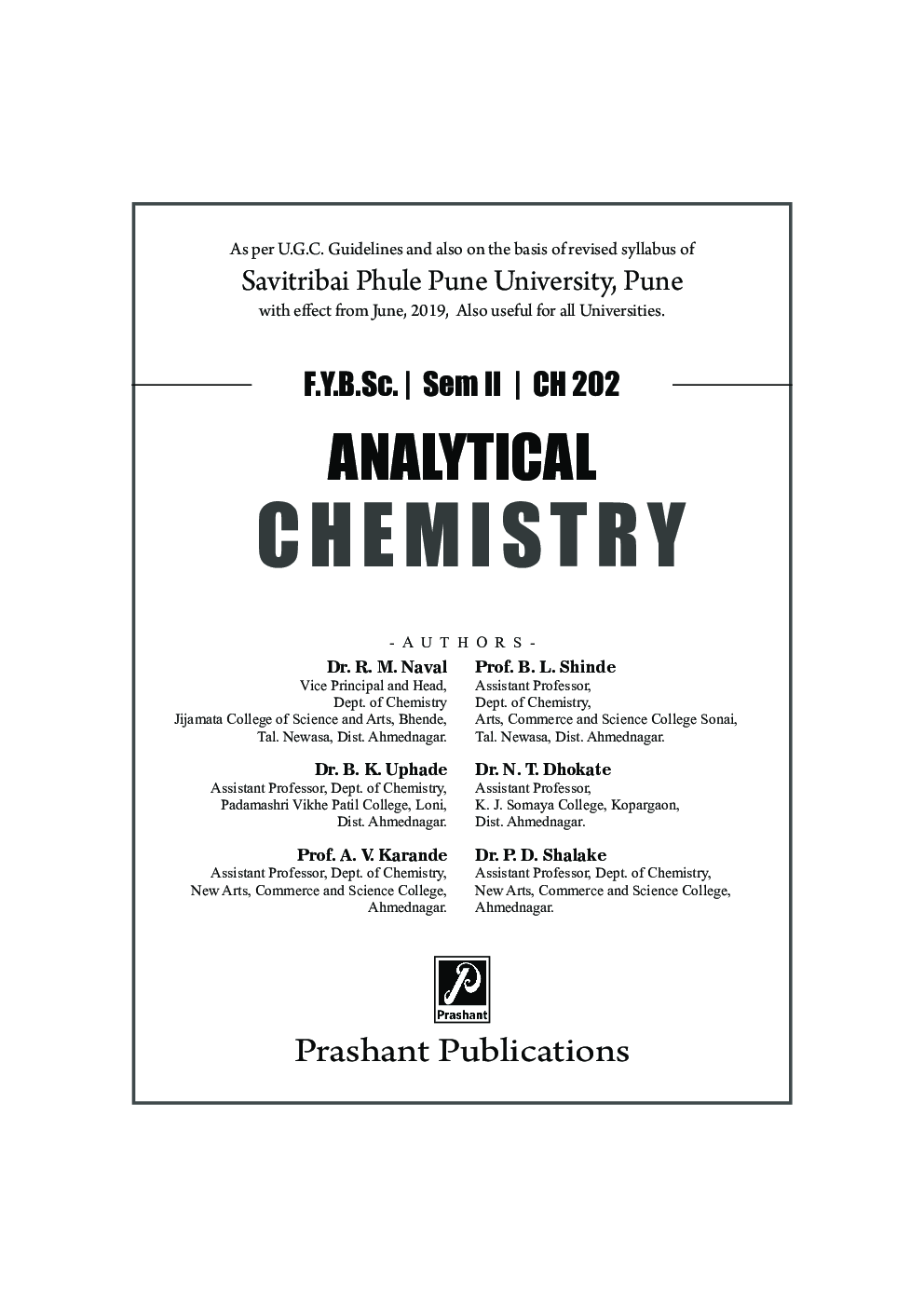 Analytical Chemistry (SPPU) - Page 2