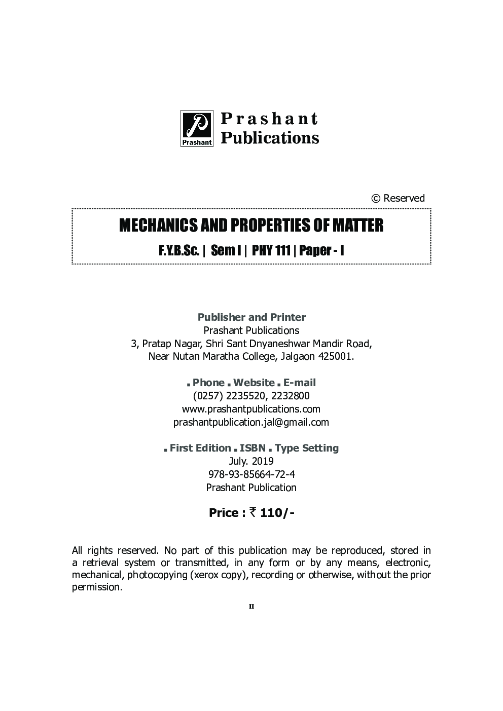 Mechanics And Properties Of Matter  (SPPU) - Page 3
