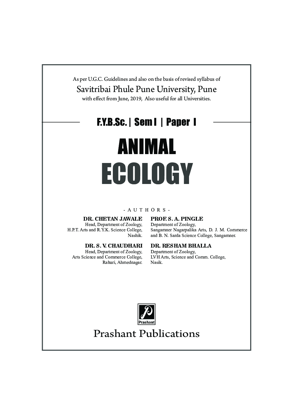 Animal Ecology  (SPPU) - Page 2
