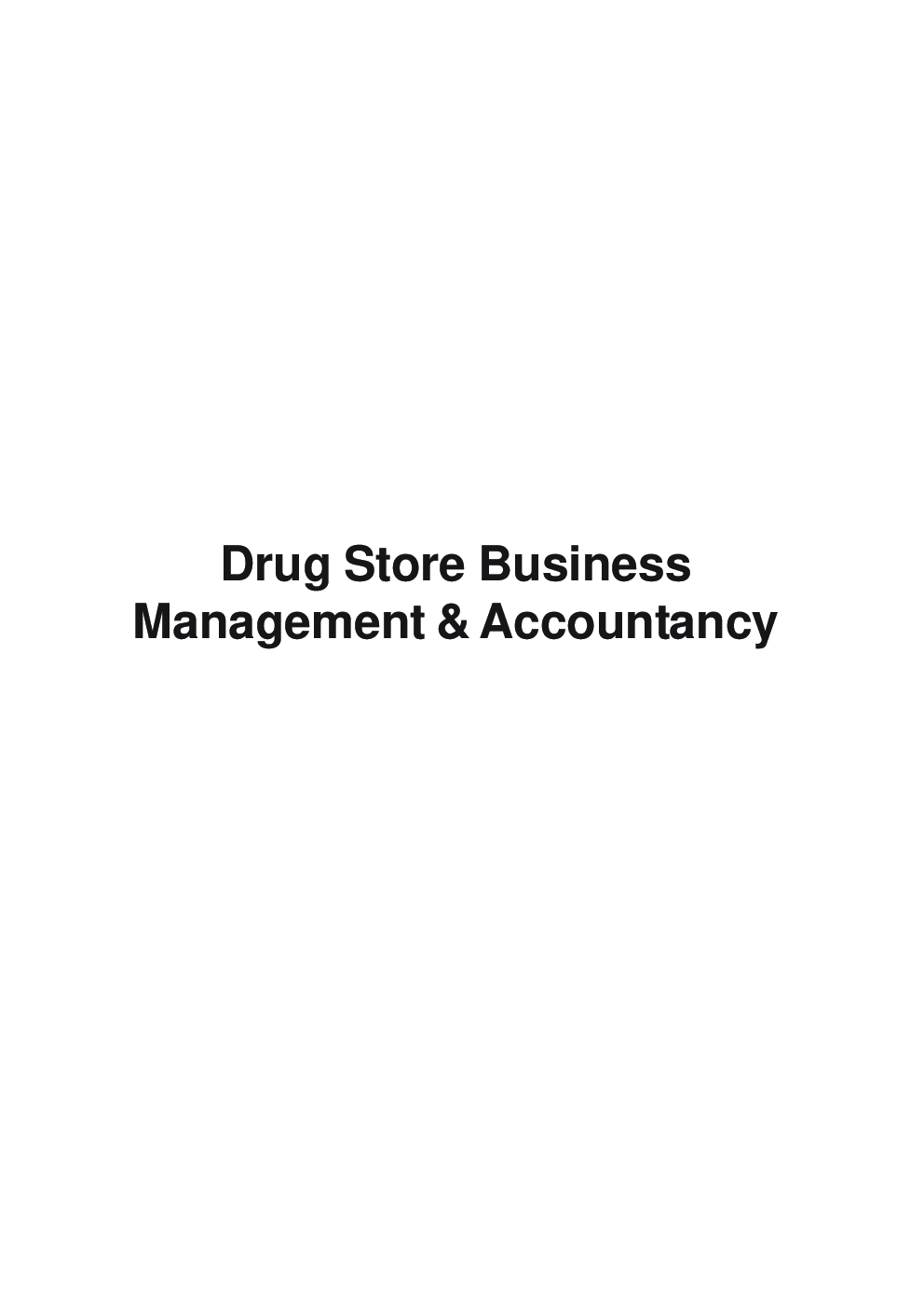 Drug Store Business Management and Accouutancy  - Page 2