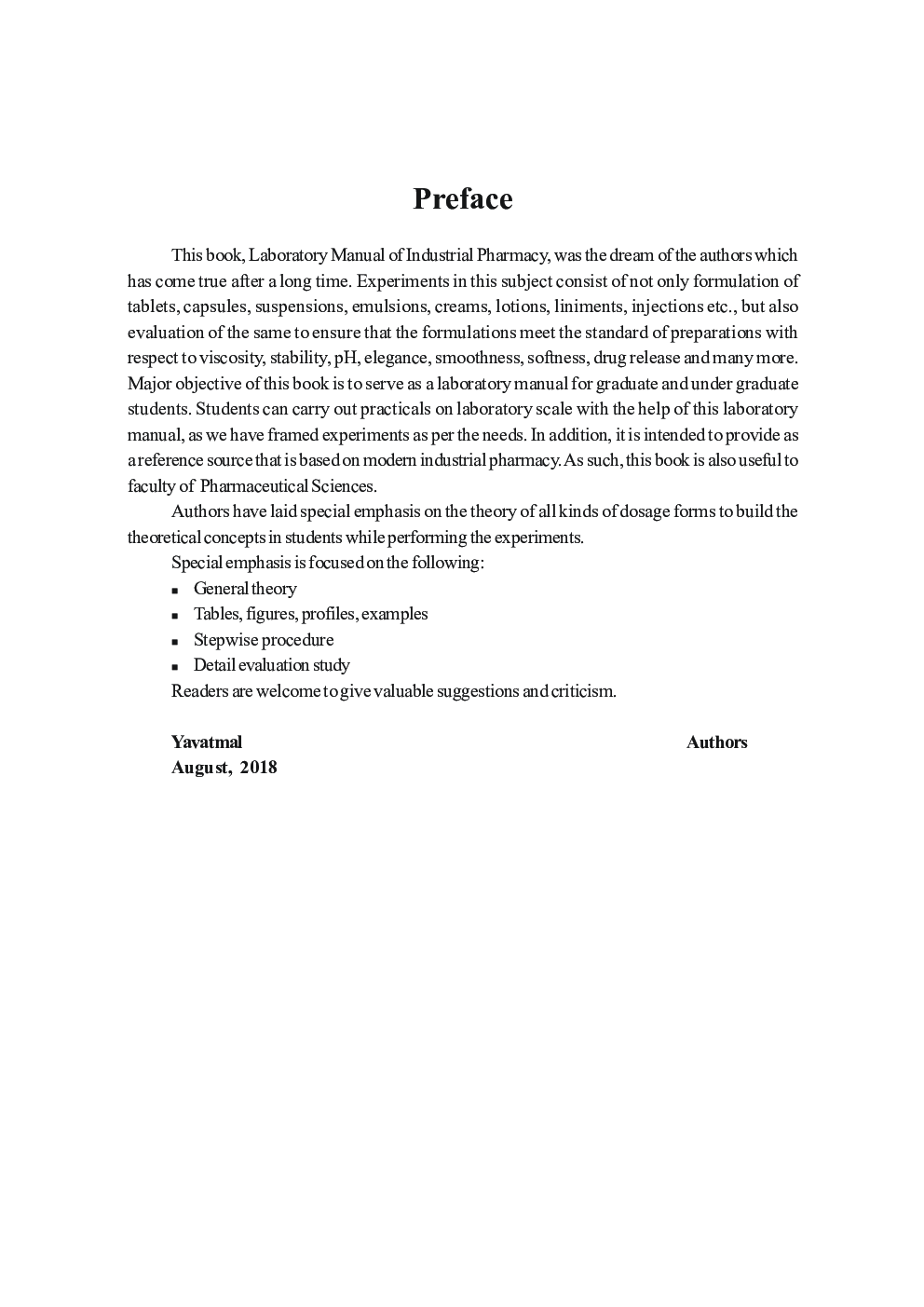 Laboratory Manual of Industrial Pharmacy - Page 5