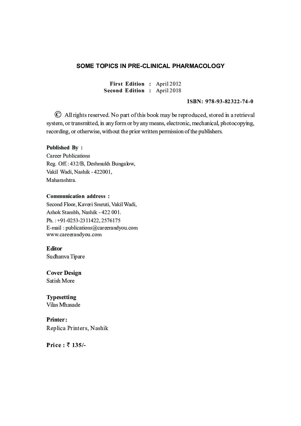 Some Topics in Pre-Clinical Pharmacology - Page 5