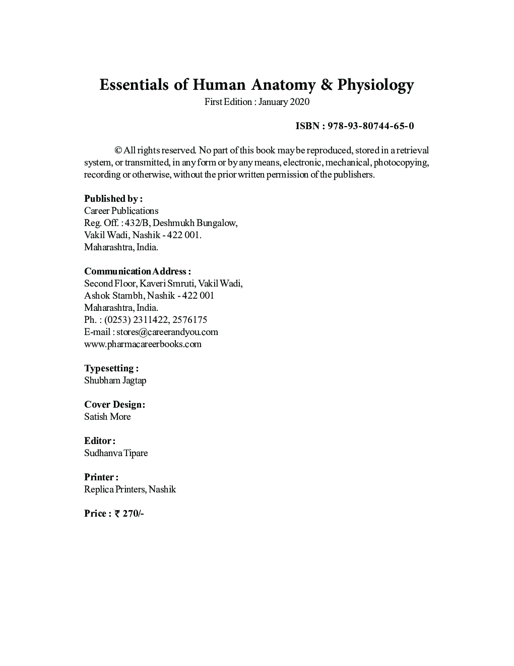 Essentials Of Human Anatomy & Physiology - Page 5