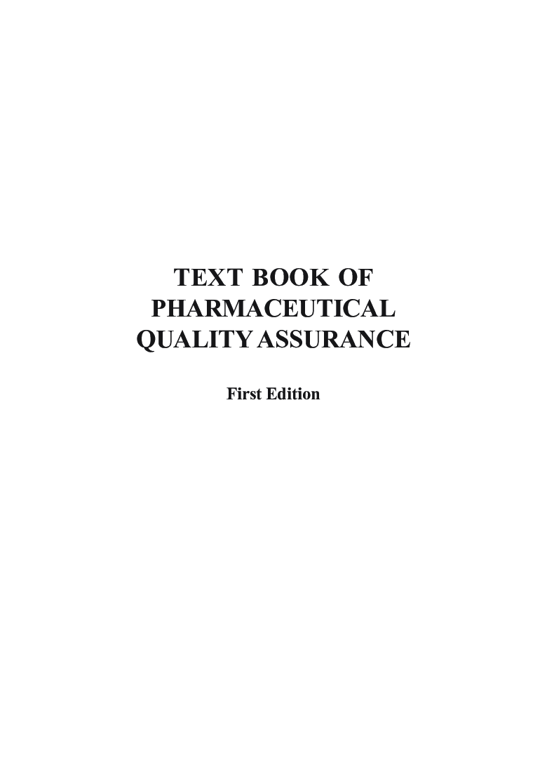 Text Book Of Pharmaceutical Quality Assurance (As per PCI Syllabus) - Page 2
