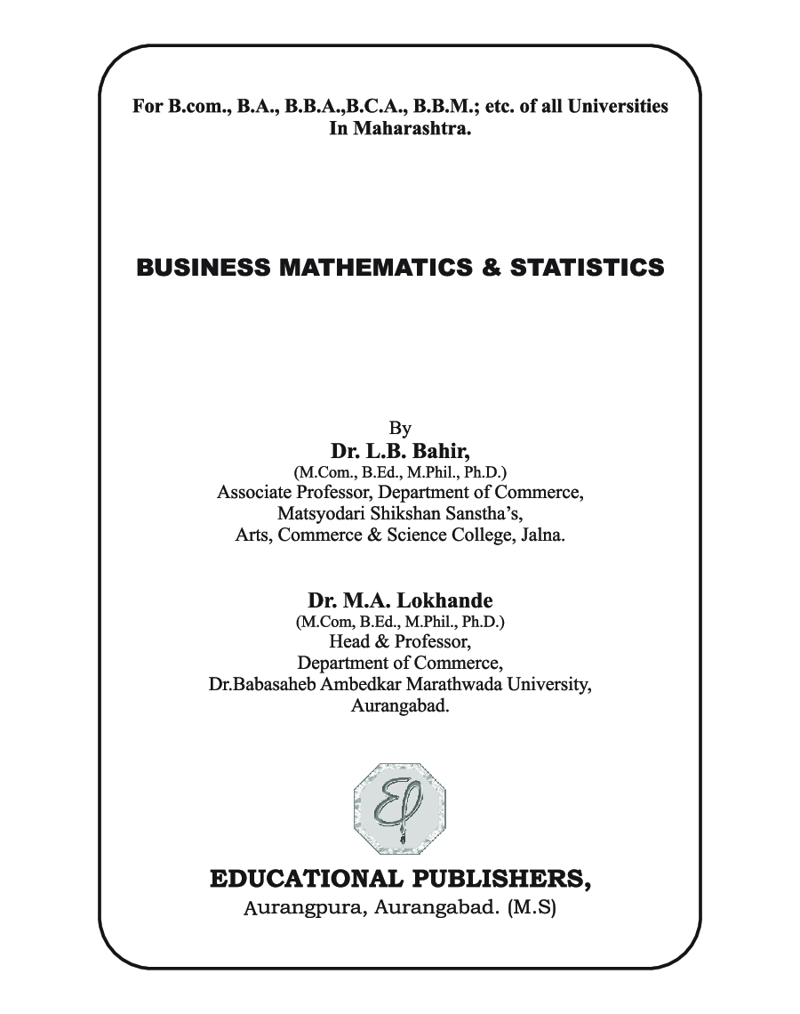 Business Mathematics & Statistics  - Page 2
