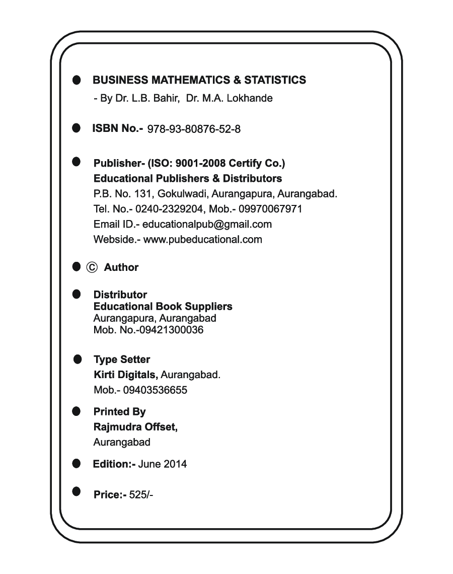 Business Mathematics & Statistics  - Page 3