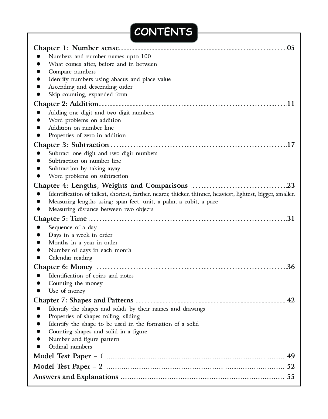 SBB Maths Olympiad Workbook - Class 1 - Page 5