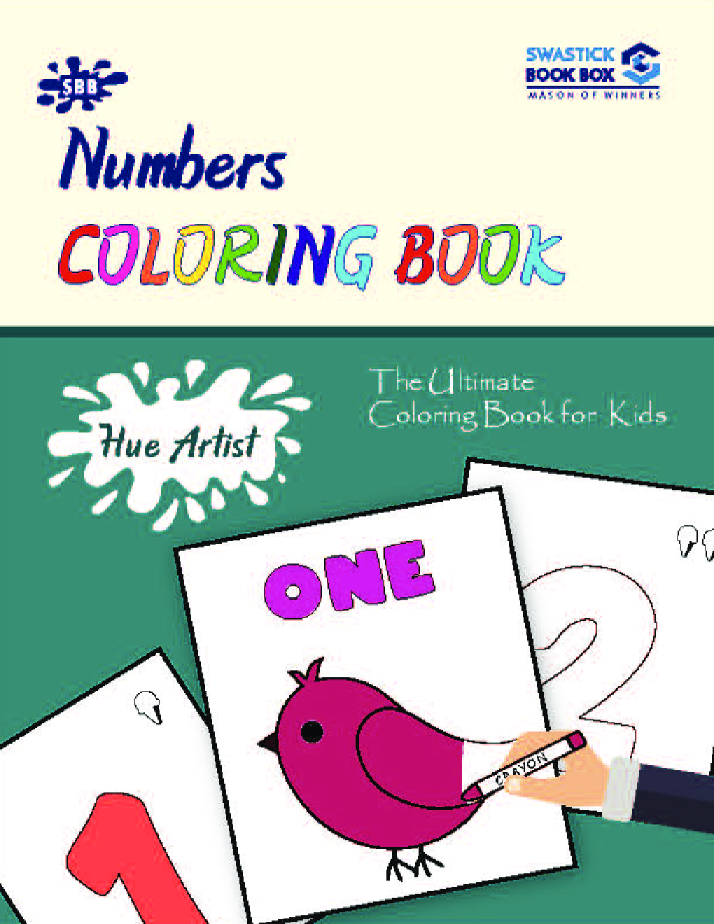 Hue Artist - Numbers Colouring Book 1-To-10 - Page 1