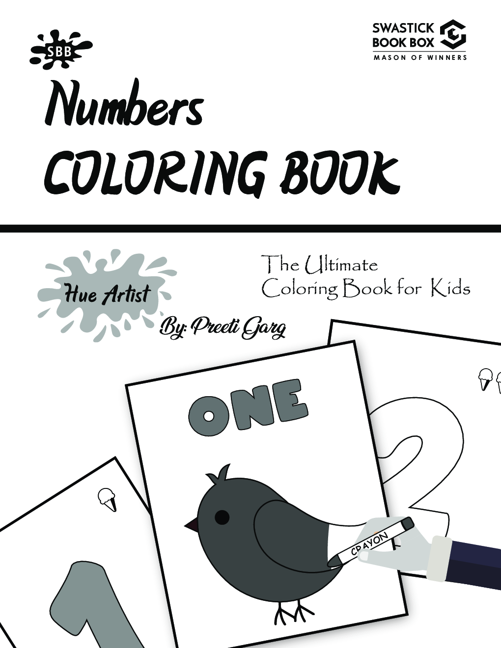 Hue Artist - Numbers Colouring Book 1-To-10 - Page 2