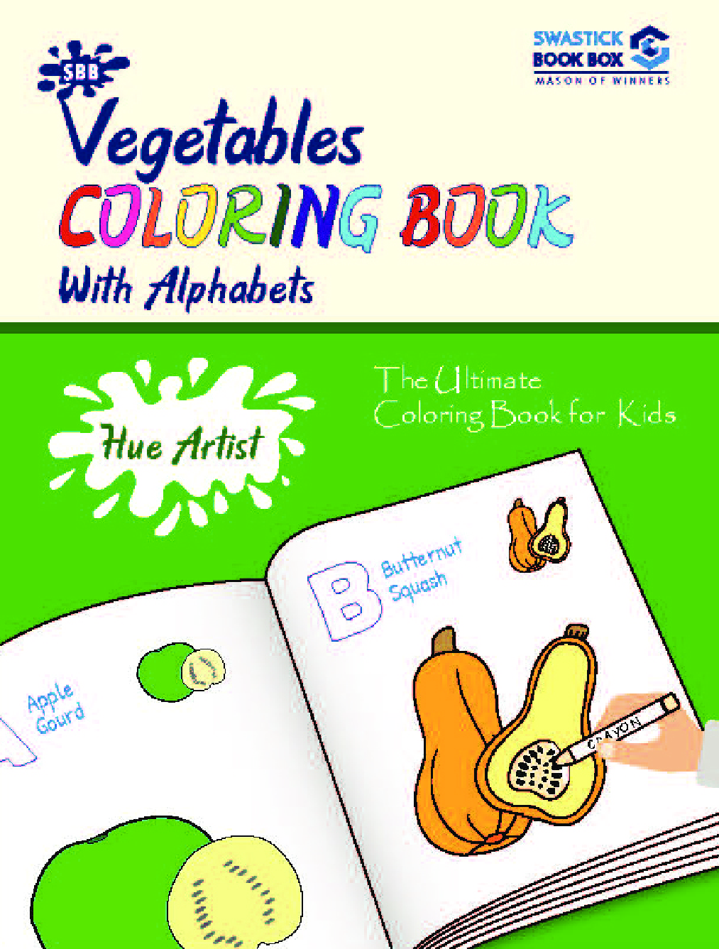Hue Artist - Vegetables Colouring Book - Page 1