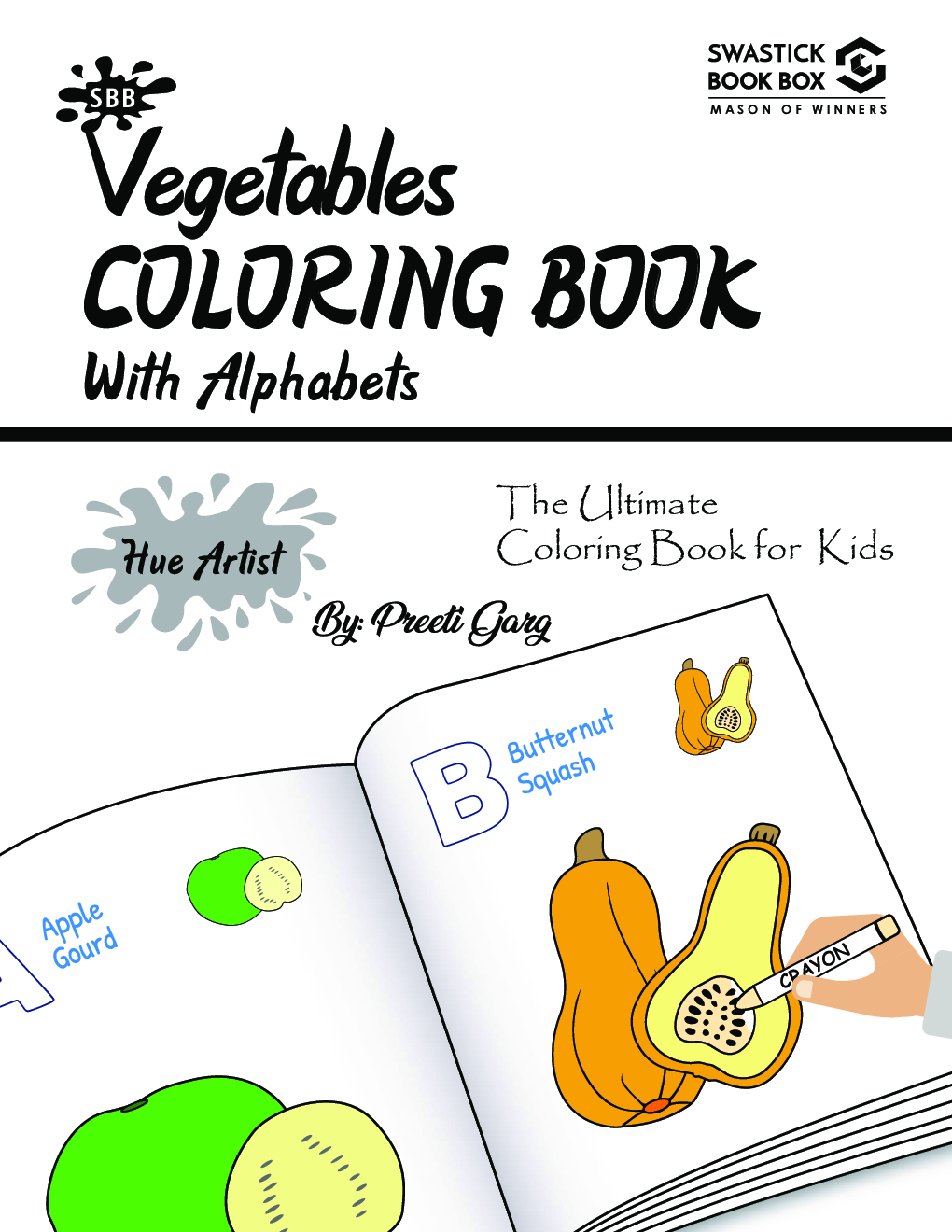 Hue Artist - Vegetables Colouring Book - Page 2