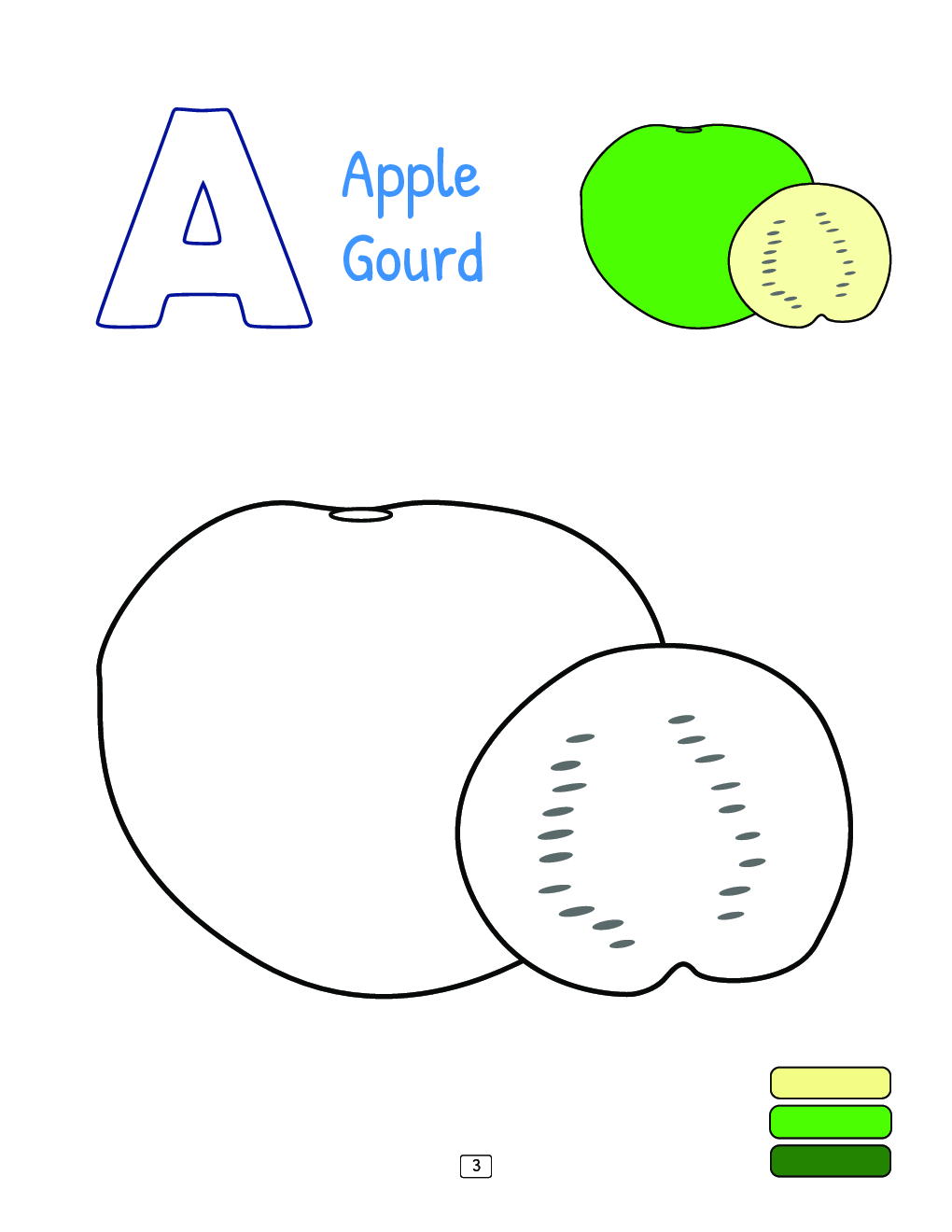 Hue Artist - Vegetables Colouring Book - Page 4