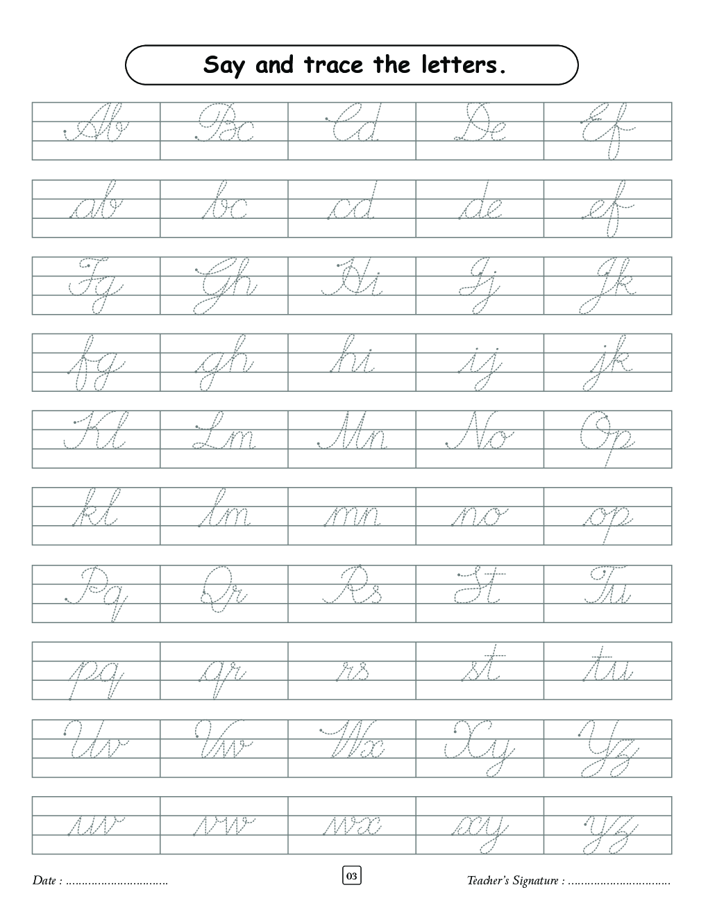 SBB Cursive Word Writing Workbook - 4 - Page 4
