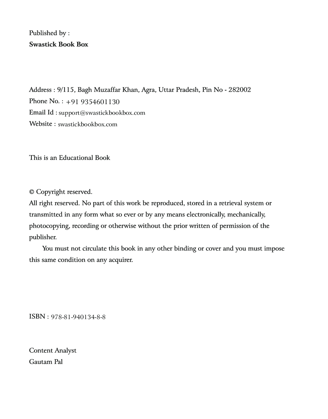 SBB Maths Olympiad Workbook - Class 6 - Page 3