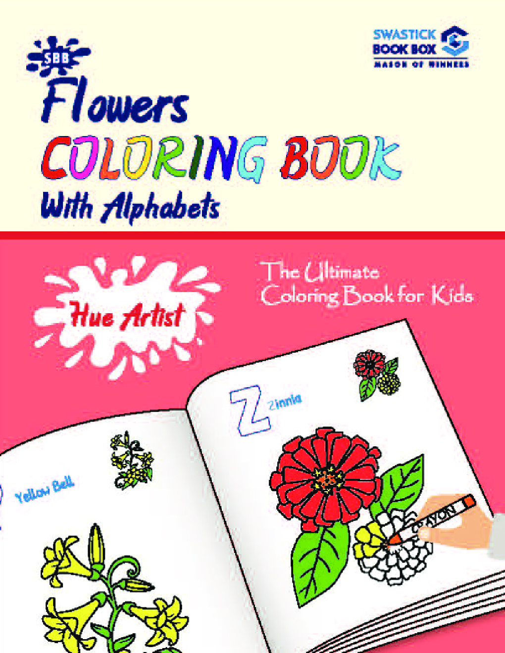 Hue Artist - Flowers Colouring Book - Page 1