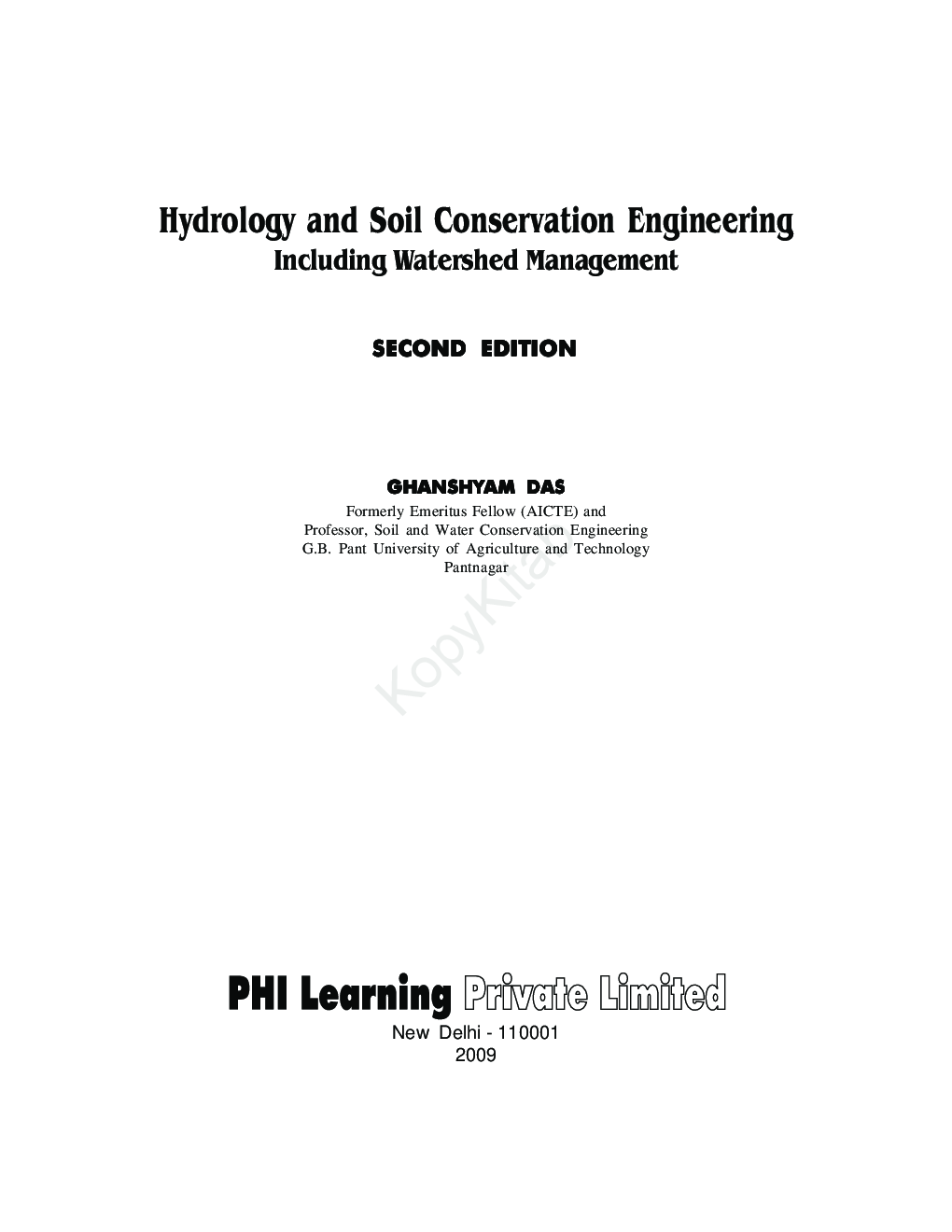 Hydrology And Soil Conservation Engineering: Including Watershed Management - Page 2