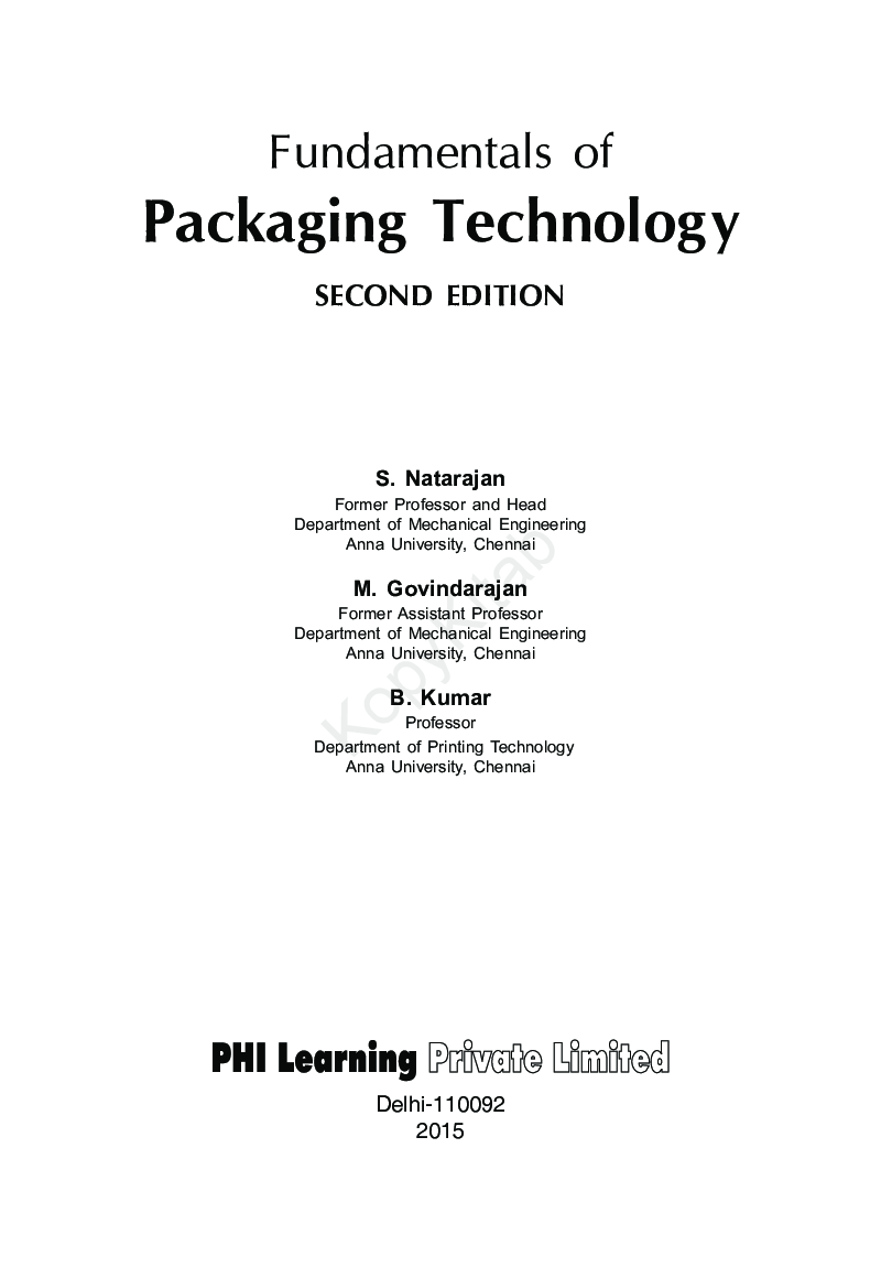 Fundamentals Of Packaging Technology - Page 2