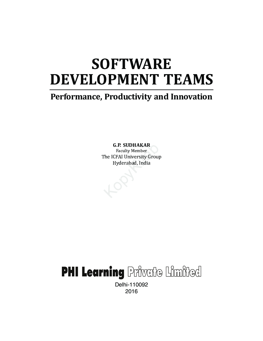 Software Development Teams: Performance, Productivity And Innovation - Page 2