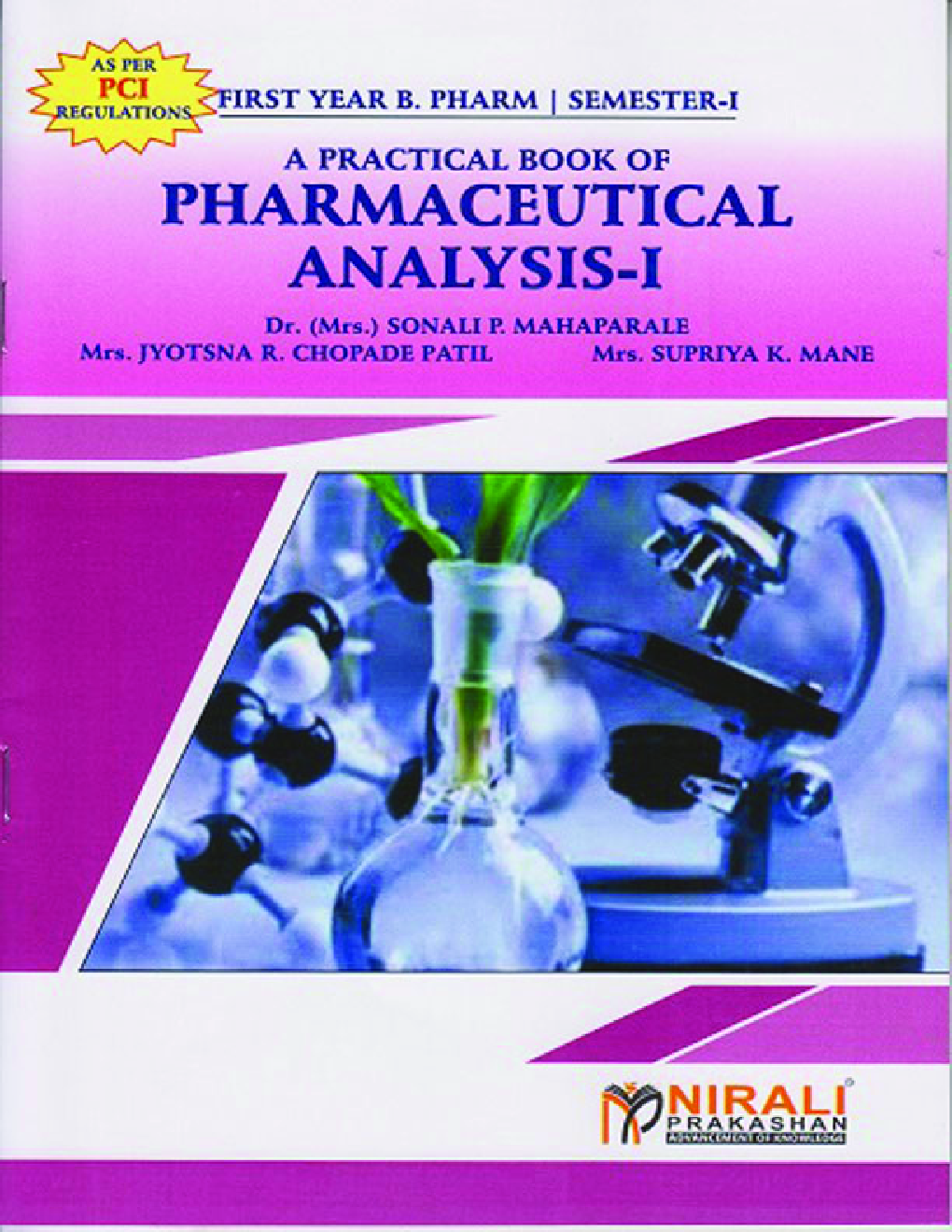 Pharmaceutical Analysis - I (Practical) - Page 1