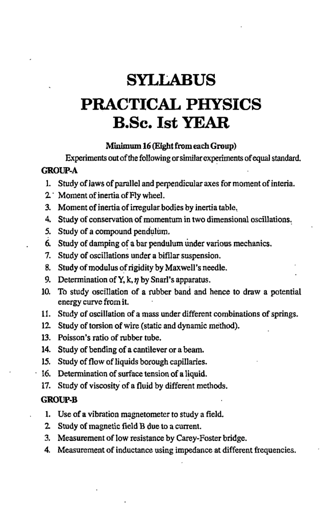 प्रायोगिक भौतिकी प्रथम वर्ष  - Page 5