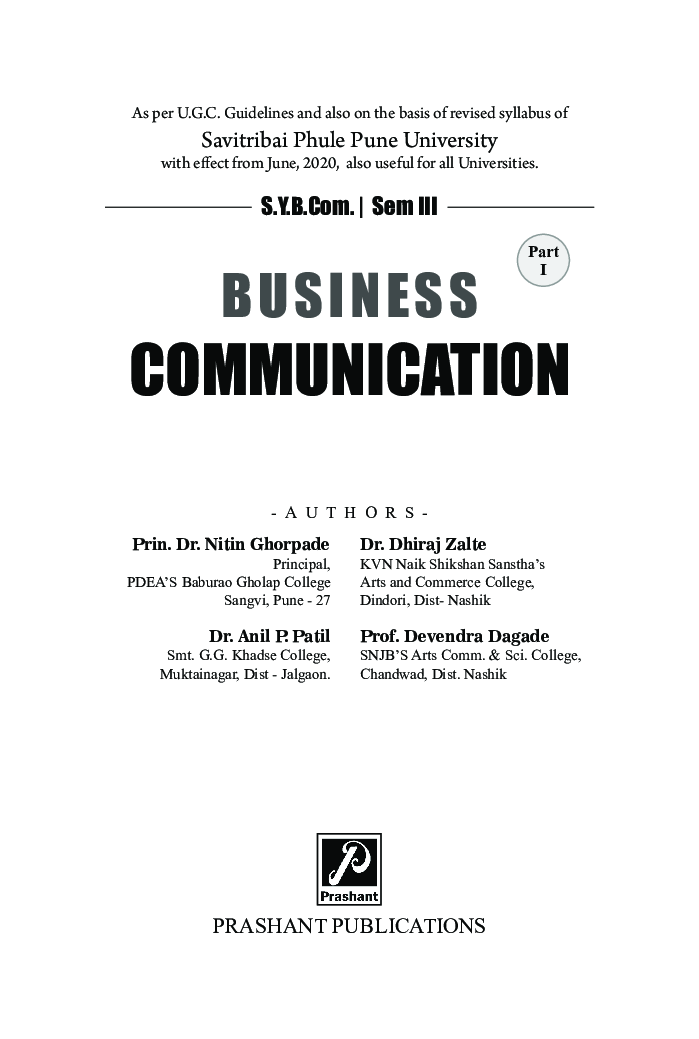 Business Communication - I (SPPU) - Page 2
