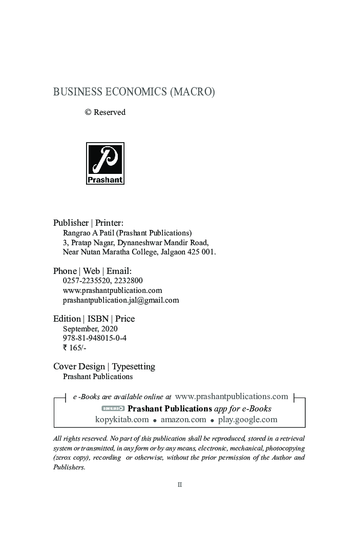 Business Economics (Macro) - I (SPPU) - Page 3