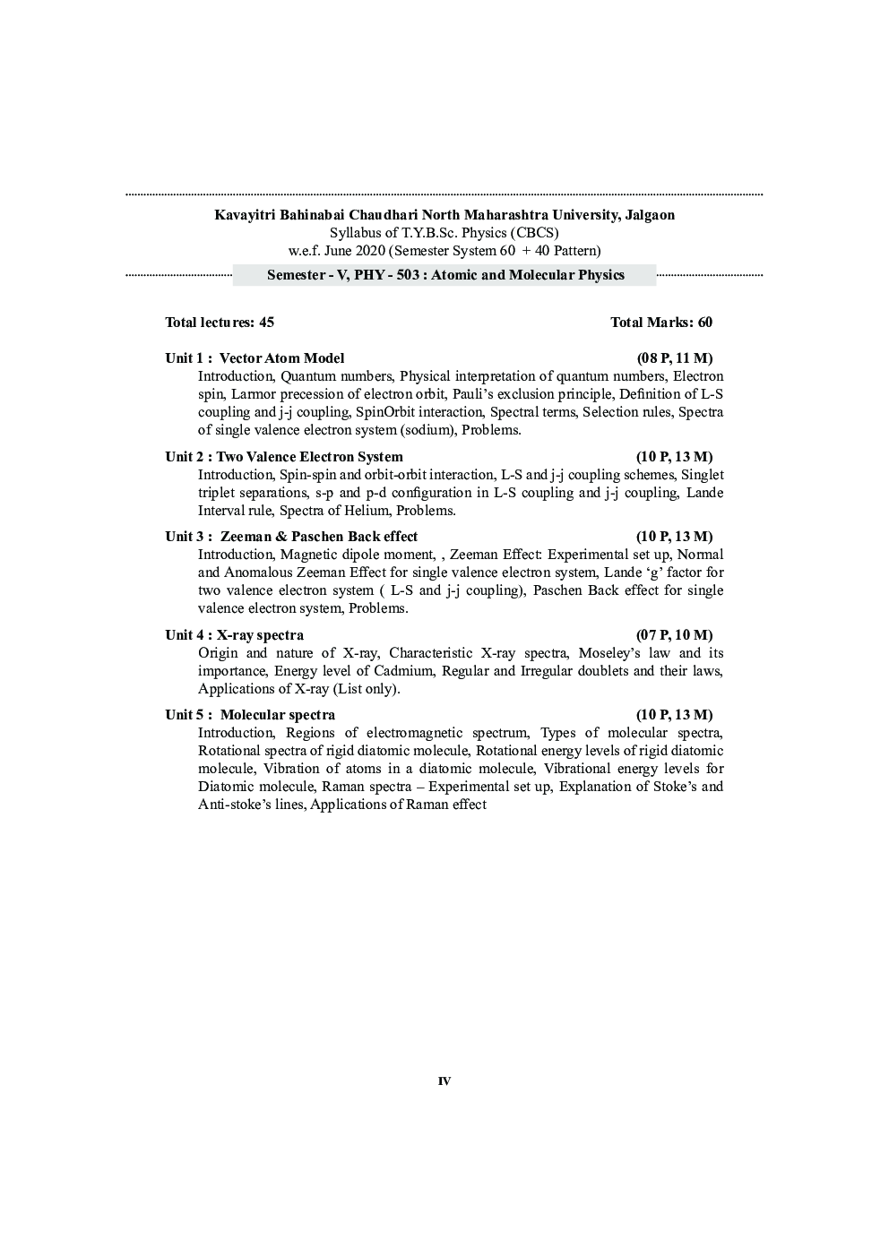 PHY-503 : Atomic and Molecular Physics (KBCNMU) - Page 5